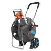 Тележка для шланга Gardena AquaRoll L ErgoPlus с рукояткой из мягкого пластика и направляющей