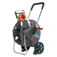 Тележка для шланга Gardena AquaRoll L ErgoPlus с рукояткой из мягкого пластика и направляющей