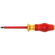 Отвертка диэлектрическая шлицевая WERA Kraftform Comfort 1160 i VDE, 0.4x2.5x80 мм, 031580