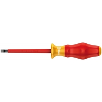 Отвертка диэлектрическая шлицевая WERA Kraftform Comfort 1160 i VDE, 0.4x2.5x80 мм, 031580