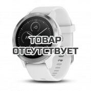 Умные часы серебристые с белым ремешком Garmin Vivoactive 3