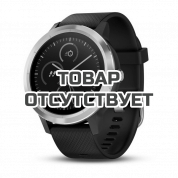 Умные часы серебристые с черным ремешком Garmin Vivoactive 3