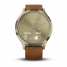 Умные часы золотые со светло-коричневым кожаным ремешком Garmin Vivomove HR
