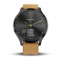 Умные часы черный оникс с светло-коричневым кожаным ремешком Garmin Vivomove HR