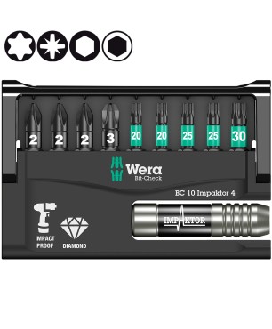 Набор WERA Bit-Check 10 Impaktor 4 057417