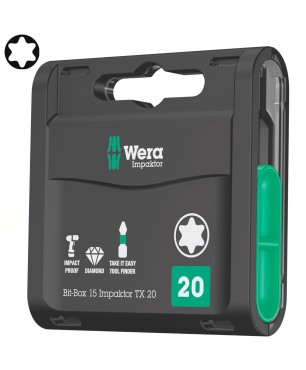 Набор WERA Bit-Box 15 Impaktor TX 057772
