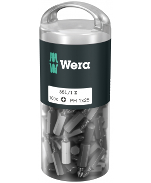 Биты WERA 851/1 Z DIY 100 x PH 1 072440
