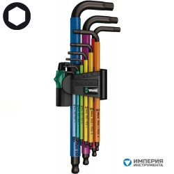 Набор Г-образных ключей WERA 950 SPKL/9 SM N Multicolour BlackLaser 073593