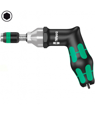 Динамометрическая отвертка WERA 7400 Kraftform регулируемая 25,0-55,0 in. lbs., быстрозажимной патрон Rapidaptor, пистолетная ручка 074712