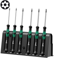 Набор отверток WERA Kraftform Micro 2067/6 TORX® BO, с отверстием, для электроники 118154