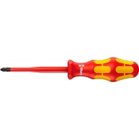 Отвертка диэлектрическая крестовая Phillips WERA Kraftform Plus 162 iS VDE, уменьшенный Ø рабочего конца, PH 2 / 100 мм, 006451