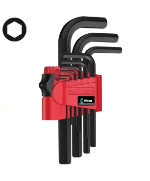 Набор Г-образных ключей, метрических, WERA 950/9 BM N BlackLaser 021737