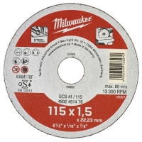 Отрезной диск по металлу Milwaukee SCS 41 / 115 x 1.5 x 22 мм (1шт)