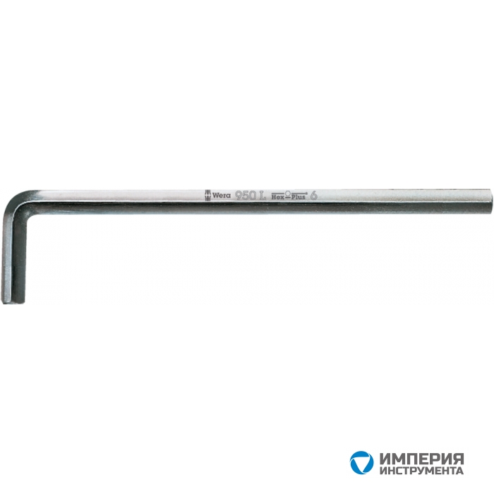 Ключ Г-образный 6 мм, метрический, хромированный WERA 950 L 021630