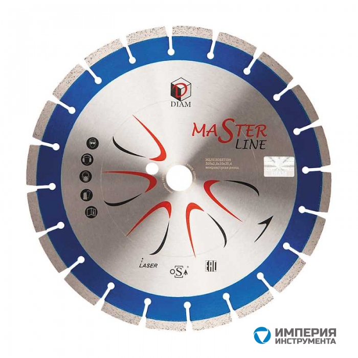 Сегментный алмазный круг DIAM ЖЕЛЕЗОБЕТОН Master Line 450*3,4*10*25,4 Сегментный алмазный круг DIAM ЖЕЛЕЗОБЕТОН Master Line 450*3,4*10*25,4