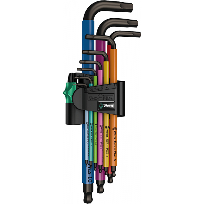 Набор Г-образных ключей, метрических WERA 950 SPKL/9 SM N Multicolour BlackLaser 022089