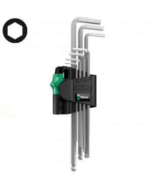 Набор Г-образных ключей, метрических, хромированных WERA 950 PKL/7B SM Magnet 022101