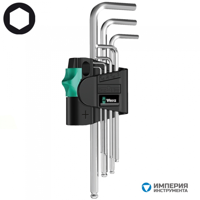Набор Г-образных ключей, метрических, хромированных WERA 950 PKL/7 SM N 022181