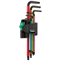 Набор Г-образных ключей, метрических WERA 950 SPKL/7B SM Multicolour Magnet BlackLaser 022534
