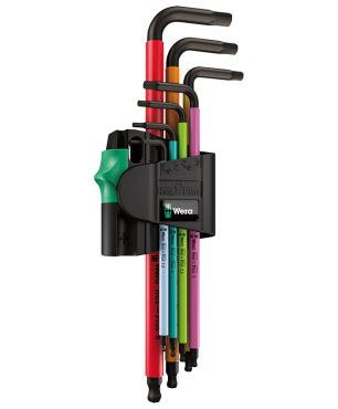 Набор Г-образных ключей, метрических WERA 950 SPKL/7B SM Multicolour Magnet BlackLaser 022534