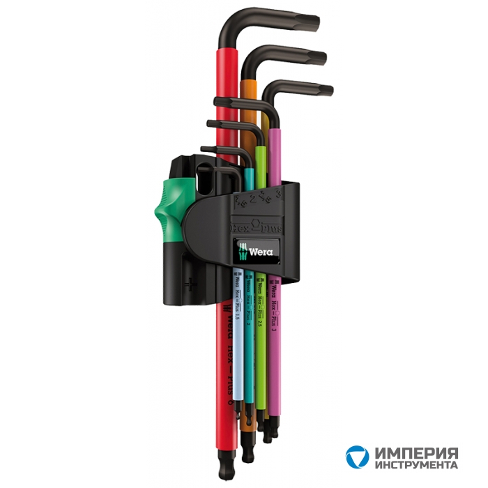 Набор Г-образных ключей, метрических WERA 950 SPKL/7B SM Multicolour Magnet BlackLaser 022534