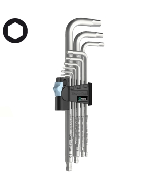 Набор Г-образных ключей WERA 3950 PKL/9, нержавеющая сталь, 9 шт 022720