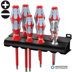 Набор отверток WERA 3160 i/7 VDE, нержавеющая сталь, 7 шт. + подставка 022728