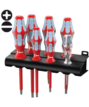 Набор отверток WERA 3160 i/7 VDE, нержавеющая сталь, 7 шт. + подставка 022728