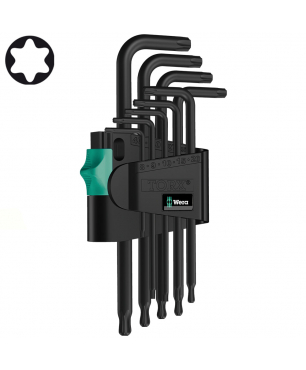 Набор Г-образных ключей WERA 967 PKL/9 TORX&reg; BlackLaser 024242