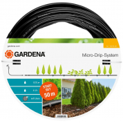 Комплект Gardena: шланг сочащийся для наземной прокладки + мастер-блок