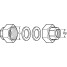 Комплект чугунных гаек и уплотнений UNION KIT 1 1/2" х 1" F