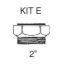 Комплект подключения E (адаптер 2”x1 ½”) DAB ADAPTATION KIT E - 1 1/2" BRASS ADAPTER