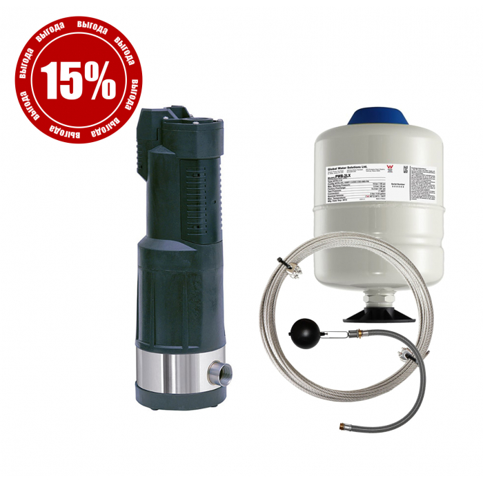 Насос колодезный DAB DIVERTRON X 1200 M + поплавок + бак + трос за ...