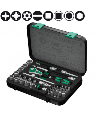 Набор трещоток Zyklop Speed WERA 8100 SA 2 1/4" с насадками 003533