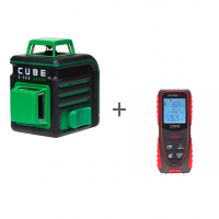 Уровень лазерный ADA CUBE 2-360 Green Professional Edition + Рулетка лазерная ADA COSMO 50 в подарок!