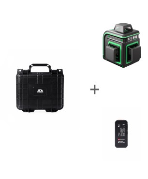 Высокопрочный противоударный герметичный кейс ADA HARD CASE 4500 + Уровень лазерный CUBE 3-360 GREEN BASIC EDITION + Лазерная рулетка А00670 в подарок!