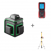 НОВОГОДНИЙ КОМПЛЕКТ Уровень лазерный ADA CUBE 3-360 GREEN BASIC EDITION + ADA Cosmo 50 + Silver PLUS в комплекте с треногой