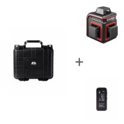 Высокопрочный противоударный герметичный кейс ADA HARD CASE 4500 + Уровень лазерный CUBE 3-360 BASIC EDITION + Лазерная рулетка ADA COSMO MICRO 25 в подарок!