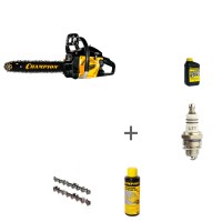 Бензопила Champion 240-16 + цепь, масло, свеча зажигания в подарок!