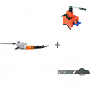 Комплект: Пила прорезная для труб Fein AStxe 649-1 + Механизм зажима и подачи Fein + Пильные полотна Fein, 10шт