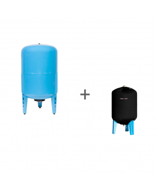 Гидроаккумулятор Джилекс 150ВП к (вертикальный, комбинированный фланец) + Чехол TermoZont Extra GB 150 для гидробака