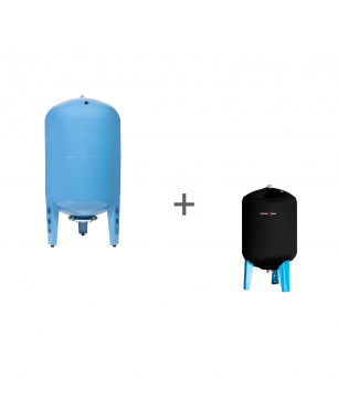 Гидроаккумулятор Джилекс 300В (вертикальный, металлический фланец) + Чехол TermoZont Extra GB 300 для гидробака