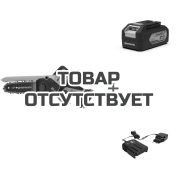 Комплект: Пила цепная аккумуляторная GREENWORKS GD24CS15 24V без АКБ и ЗУ мини + Аккумулятор G24B4 + Зарядное устройствоG24UC2, 24 В