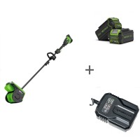 Аккумуляторная снегоуборочная лопата GREENWORKS GD40SS2+ Аккумулятор G-MAX G40B4 + Зарядное устройство-слайдер G40UCM2M