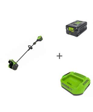 Аккумуляторная снегоуборочная лопата Greenworks GD60SS2 + Аккумулятор G60B4 + Зарядное устройство G60C