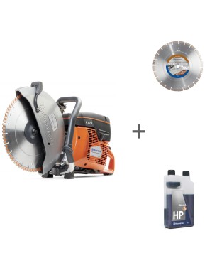 Бензорез Husqvarna K 770/14 + диск алмазный Husqvarna Tacti-Cut + масло HP Husqvarna 1 л с дозатором в подарок!