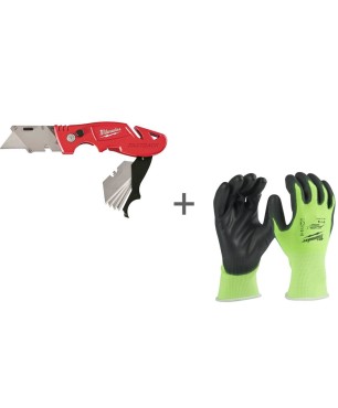 Комплект с Перчатками Milwaukee XXL/11 по цене Ножа FASTBACK с хранилищем лезвий!