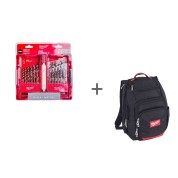 Набор сверл по металлу Milwaukee + Рюкзак Milwaukee Tradesman в подарок!