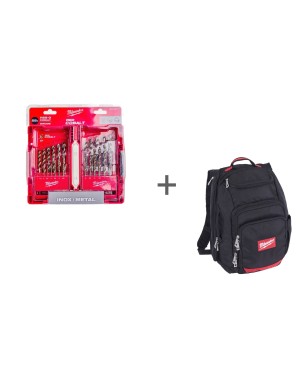 Набор сверл по металлу Milwaukee + Рюкзак Milwaukee Tradesman в подарок!