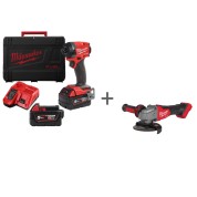 Аккумуляторный импульсный винтоверт Milwaukee M18 FUEL FID3-502X + Аккумуляторная угловая шлифовальная машина (УШМ, Болгарка) Milwaukee M18 FUEL FSAG125X-0X в подарок!